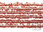 Red Silver Lined Seed Bead Handmade Lampwork Chain